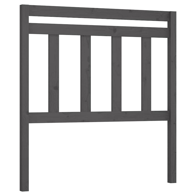 Tăblie de pat, gri, 81x4x100 cm, lemn masiv de pin