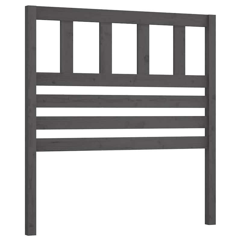 Tăblie de pat, gri, 106x4x100 cm, lemn masiv de pin