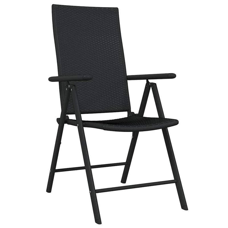 Set de mobilier pentru grădină, 5 piese, negru