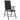 Set de mobilier pentru grădină, 7 piese, negru
