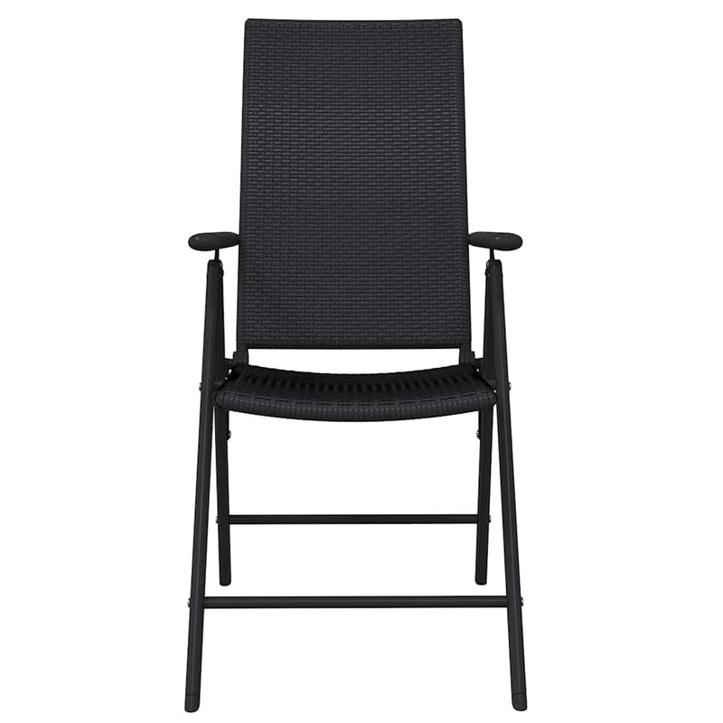 Set mobilier de grădină, 9 piese, negru