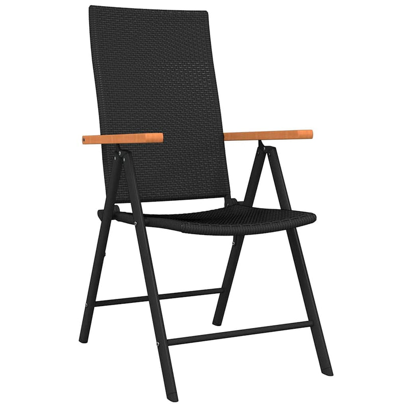 Set mobilier de grădină, 3 piese, negru
