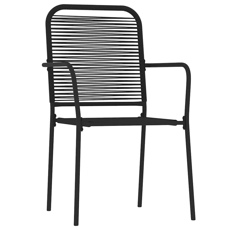 Set de servit masa pentru grădină, 5 piese, negru