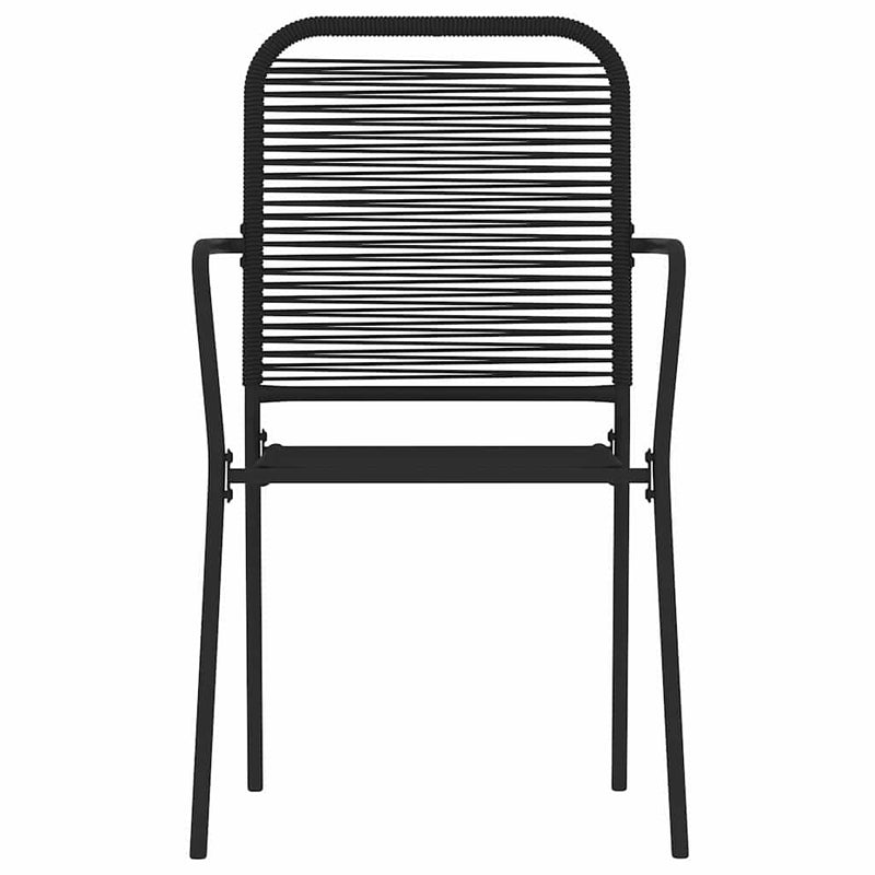 Set mobilier de grădină, 9 piese, negru
