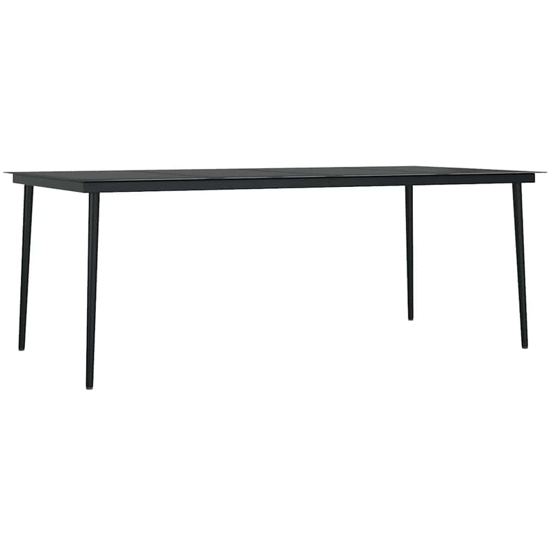 Set mobilier de grădină, 9 piese, negru