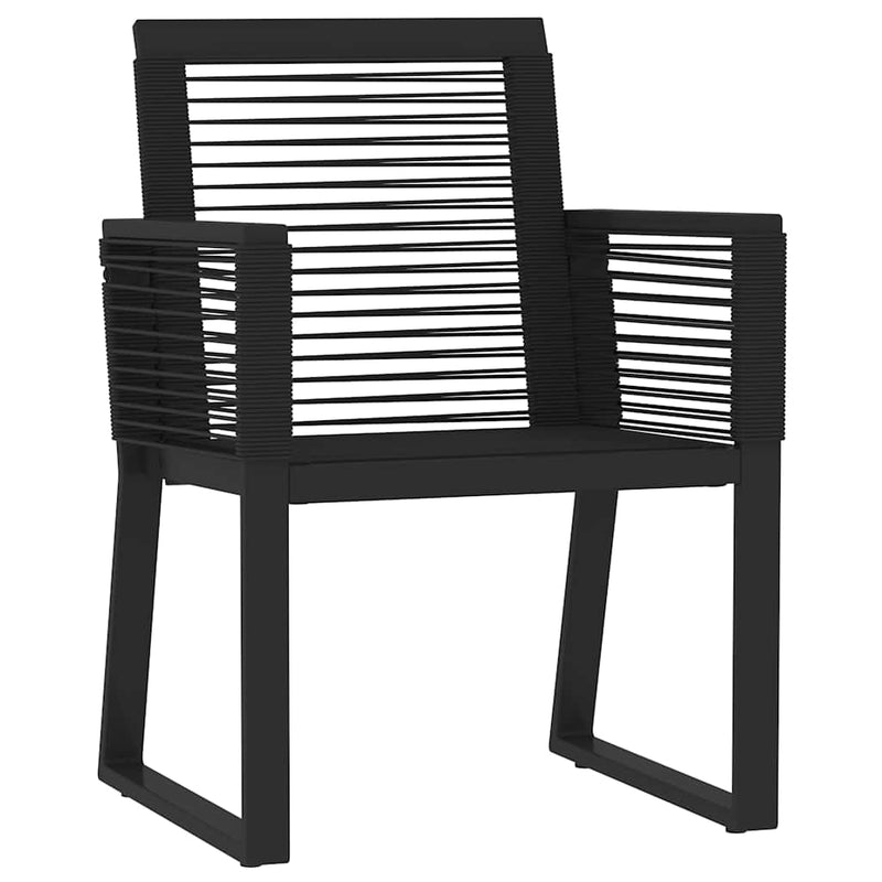 Set de mobilier pentru grădină, 5 piese, negru