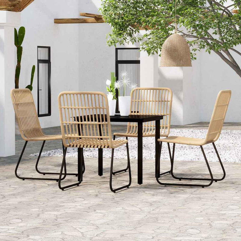 Set de mobilier pentru grădină, 5 piese, stejar
