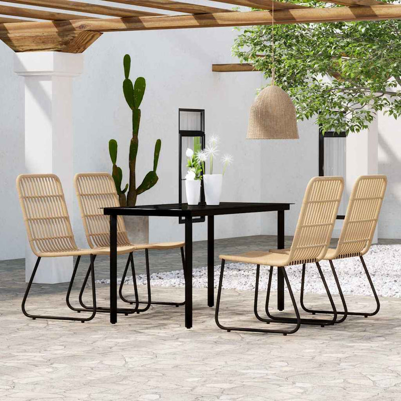 Set de mobilier pentru grădină, 5 piese, stejar