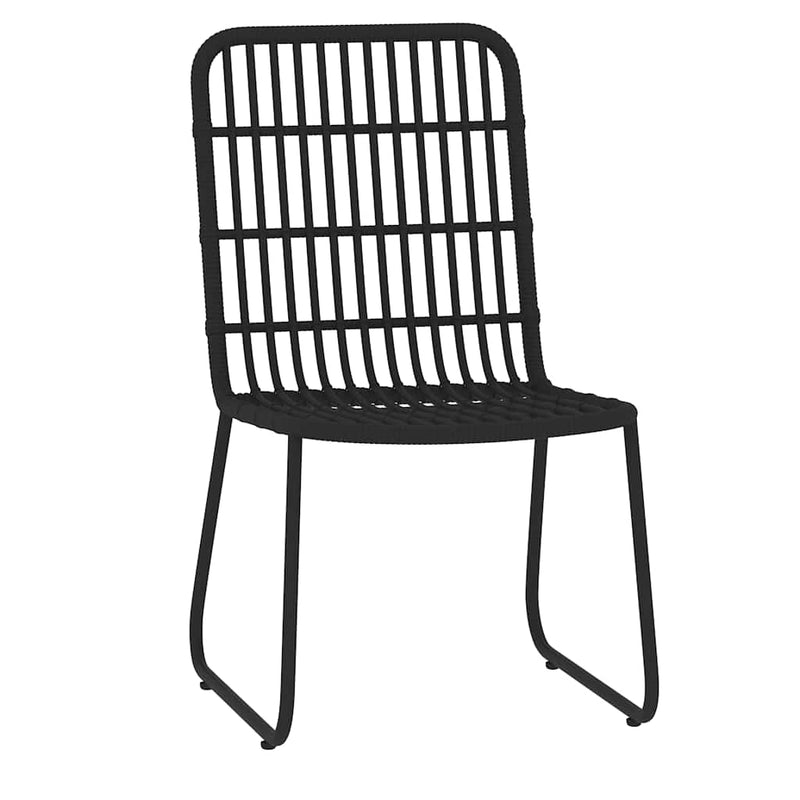Set de mobilier pentru grădină, 3 piese, negru