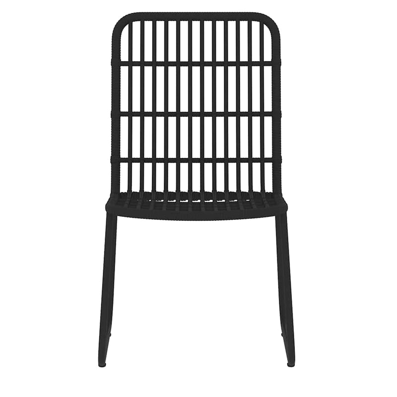 Set mobilier de grădină, 7 piese, negru