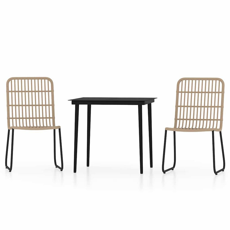 Set de mobilier pentru grădină, 3 piese, stejar
