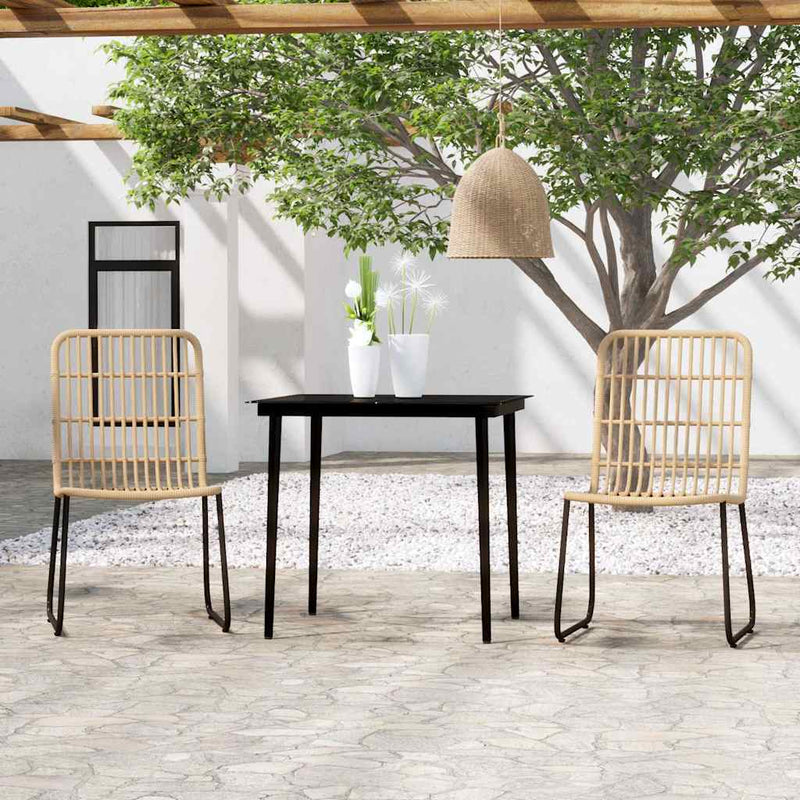 Set de mobilier pentru grădină, 3 piese, stejar