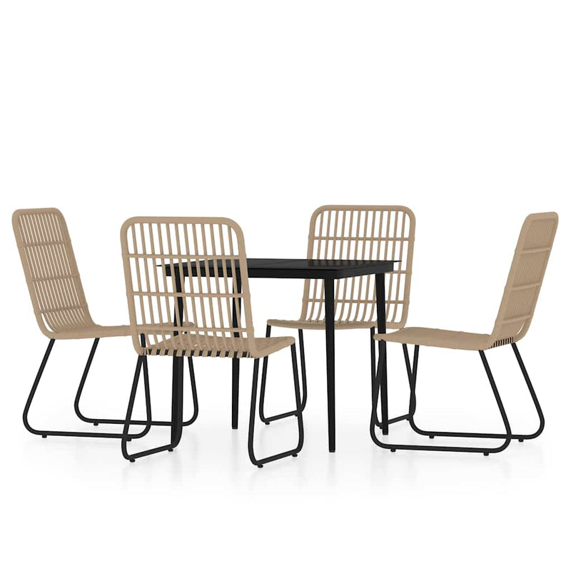 Set de mobilier pentru grădină, 5 piese, stejar