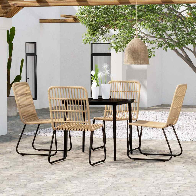 Set de mobilier pentru grădină, 5 piese, stejar