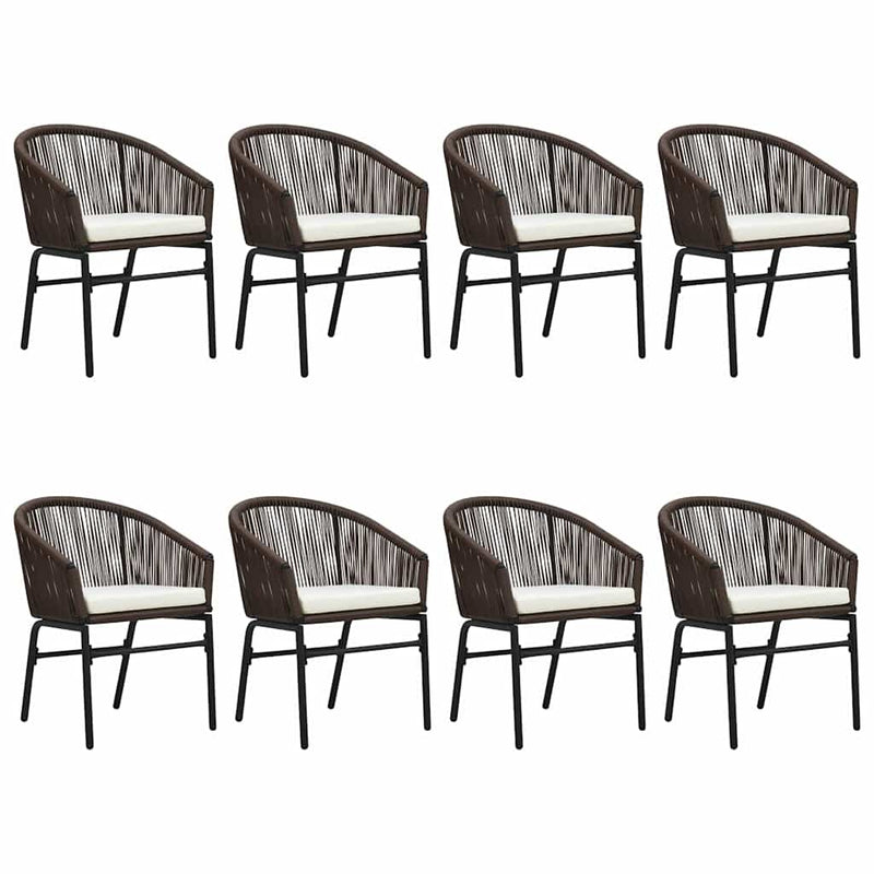 Set de mobilier pentru grădină, 9 piese, maro