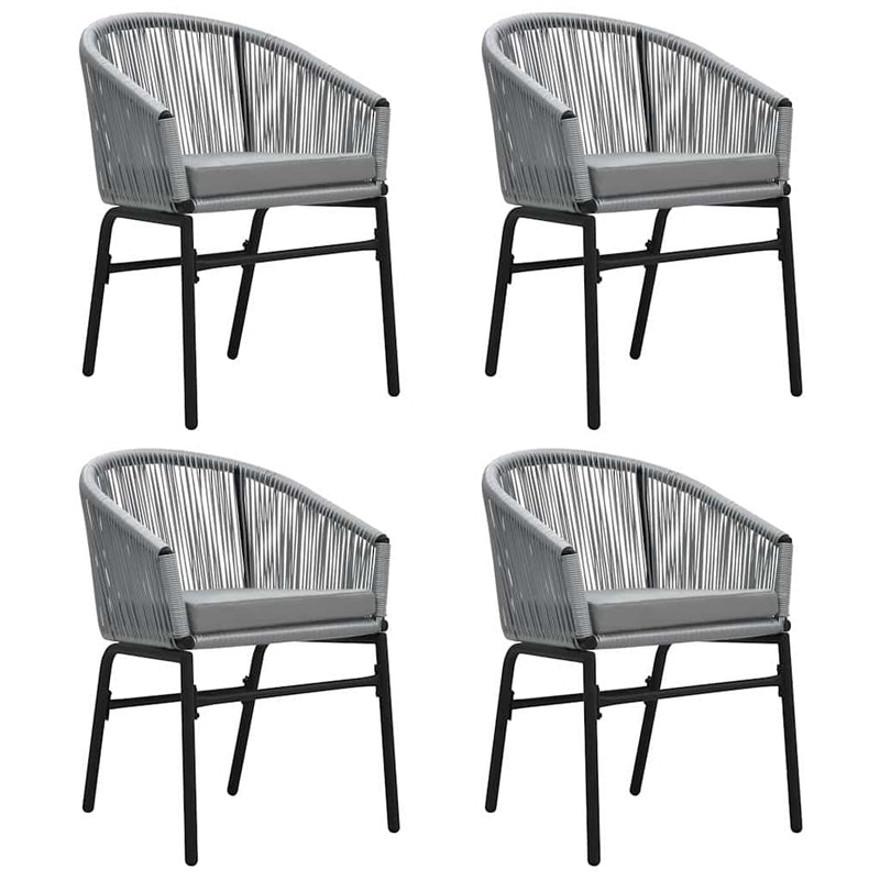 Set mobilier de grădină, 5 piese, gri