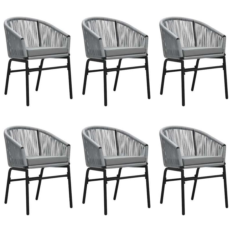 Set mobilier de grădină, 7 piese, gri