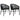 Set de mobilier pentru grădină, 3 piese, negru