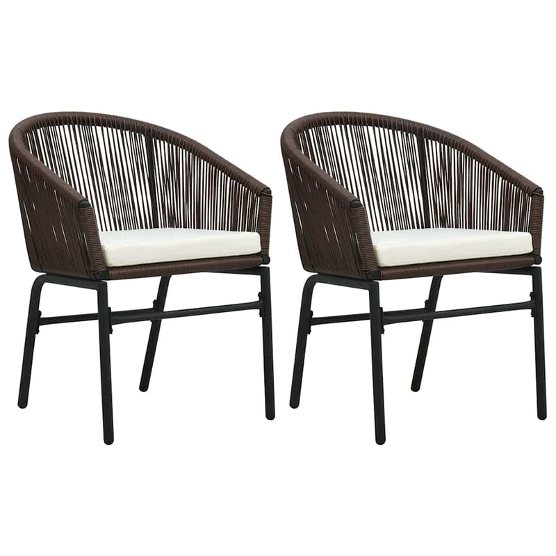 Set de mobilier pentru grădină, 3 piese, maro