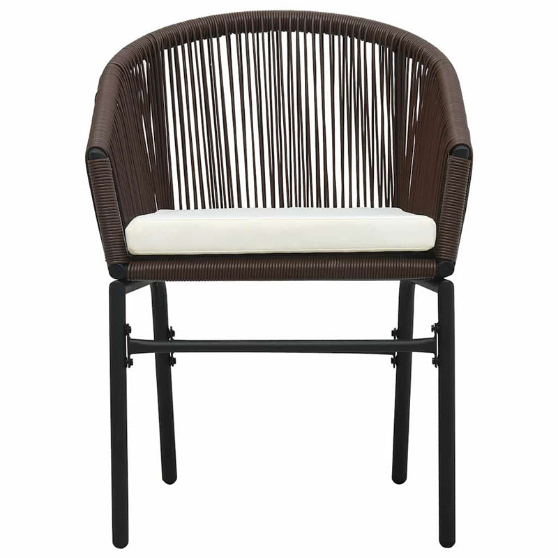 Set de mobilier pentru grădină, 3 piese, maro