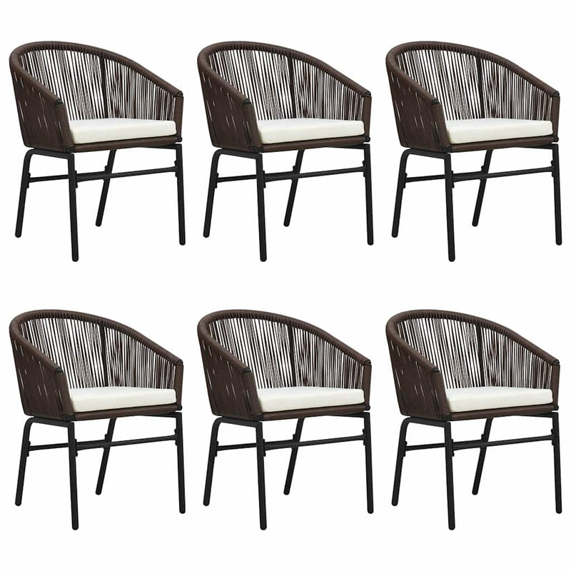 Set de mobilier pentru grădină, 7 piese, maro