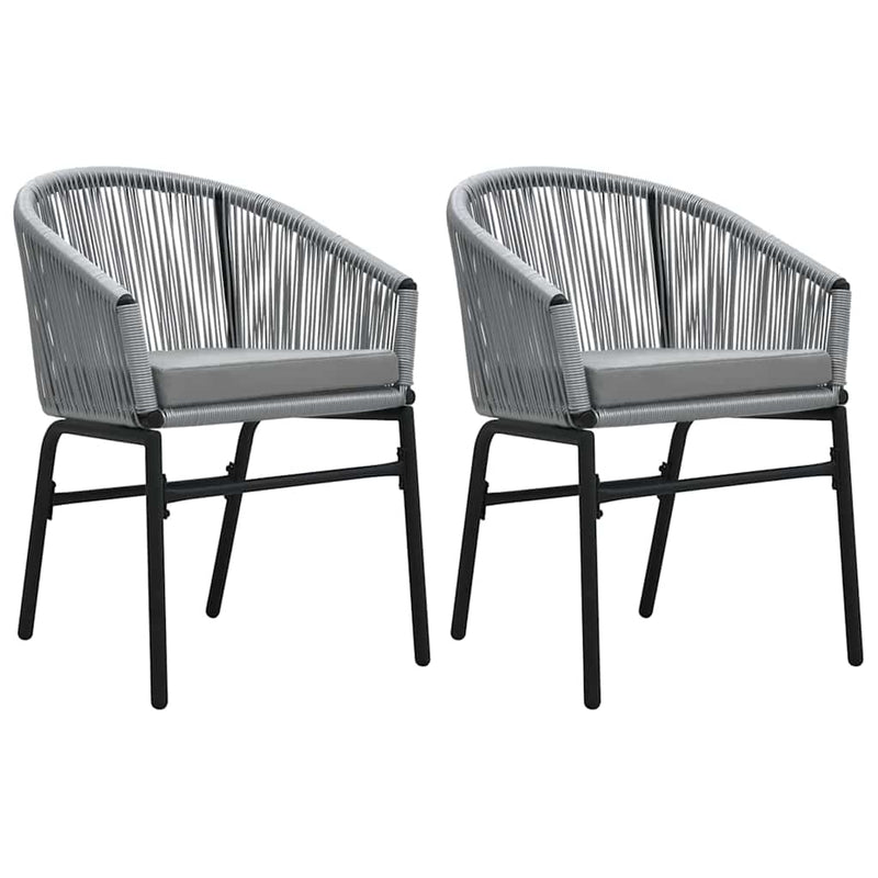 Set mobilier de grădină, 3 piese, gri