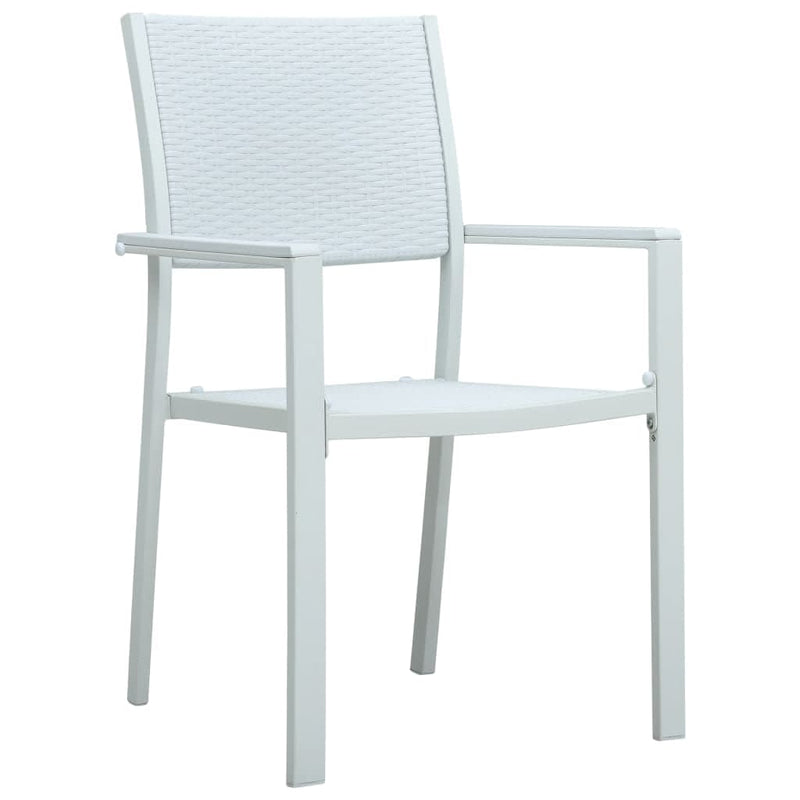 Set de mobilier de grădină, 5 piese, alb