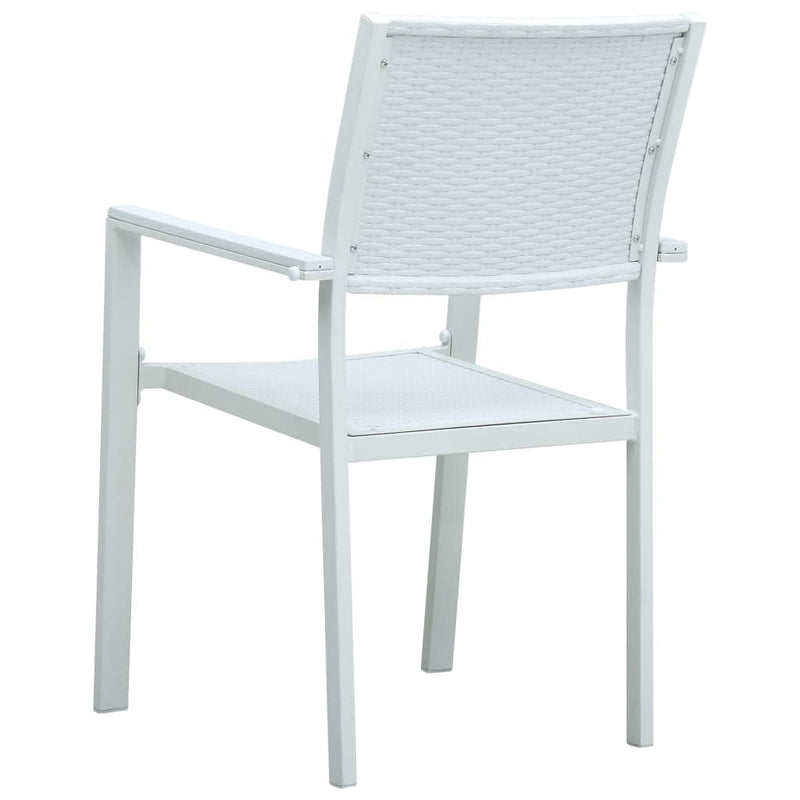 Set mobilier pentru grădină, alb, 9 piese