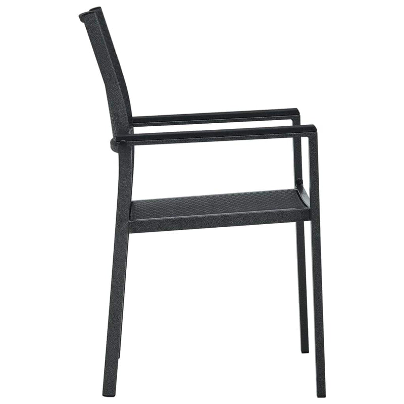 Set de mobilier de grădină, 3 piese, negru