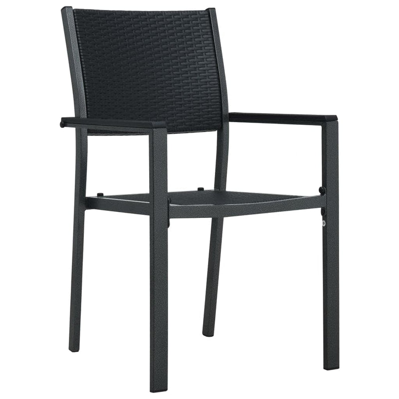Set mobilier de grădină, 9 piese, negru