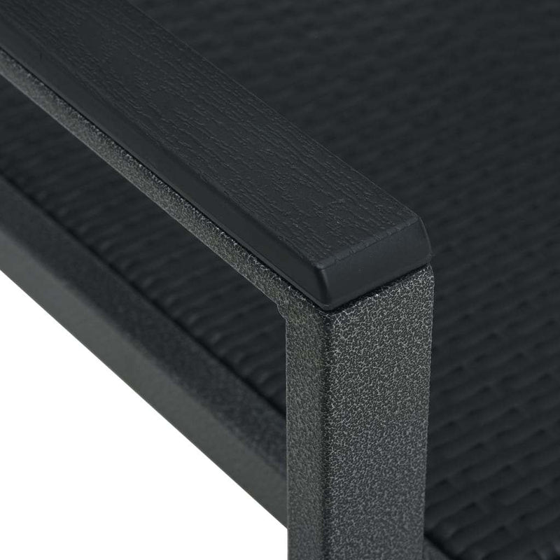 Set mobilier de grădină, 9 piese, negru
