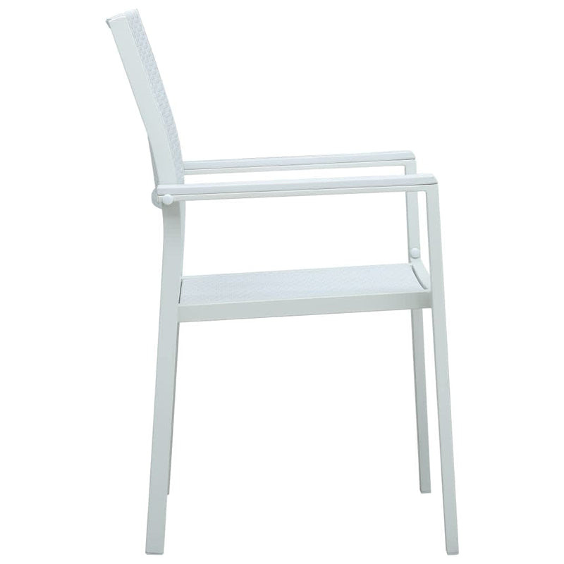 Set mobilier pentru grădină, alb, 5 piese
