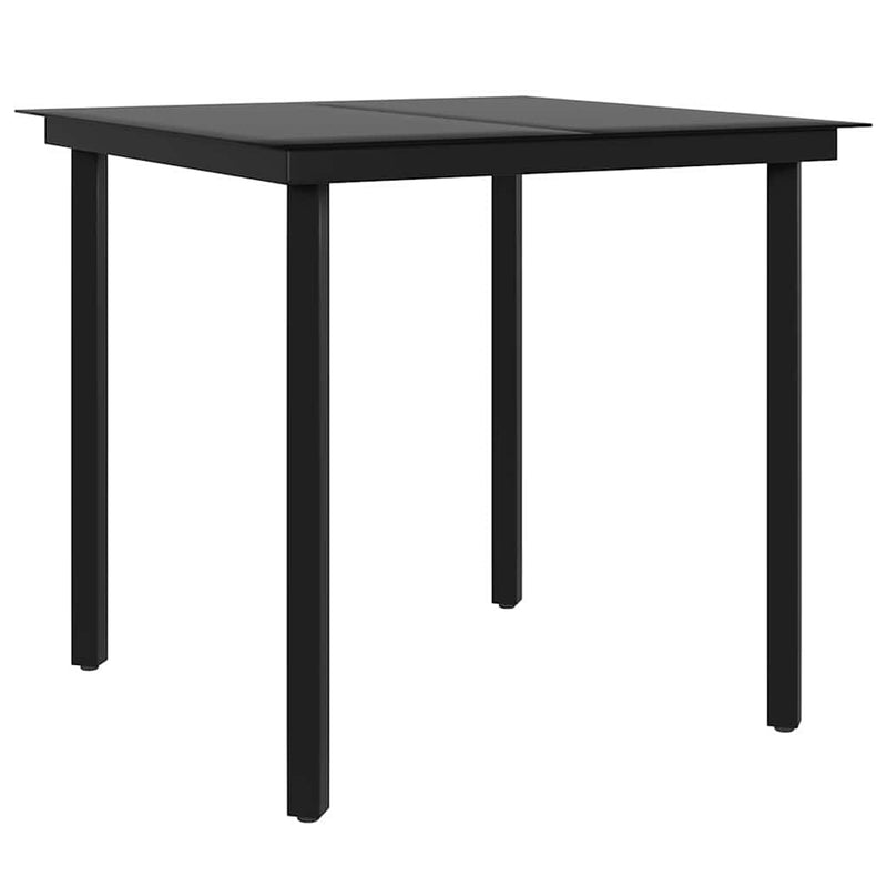 Set mobilier de grădină cu perne, 3 piese, negru