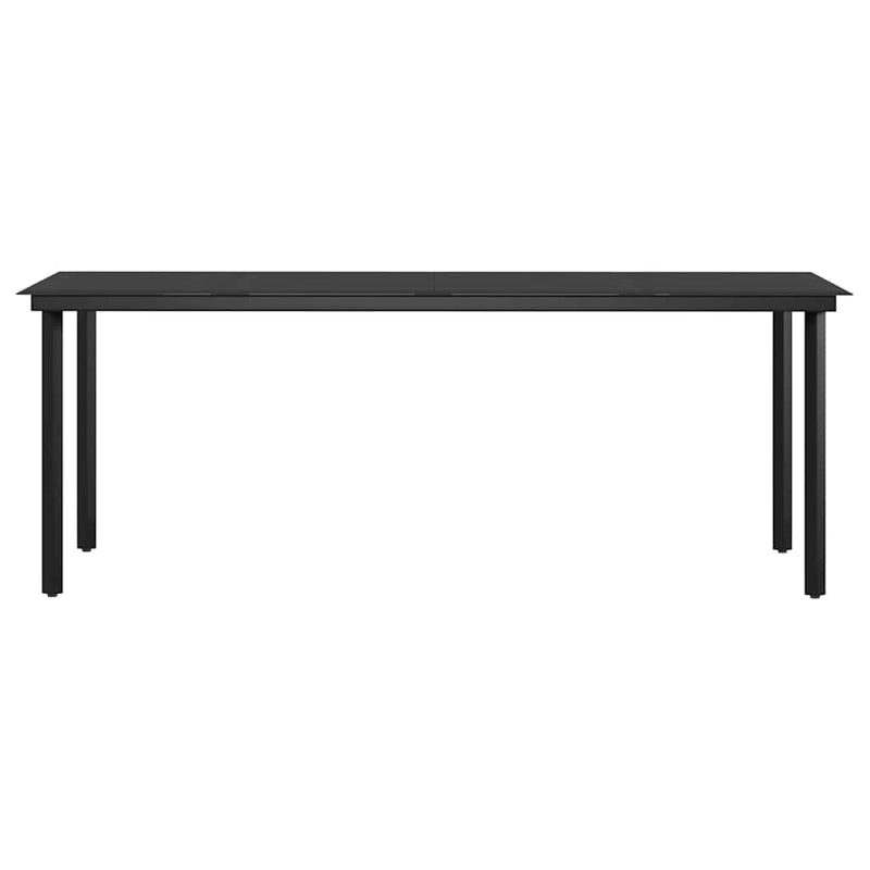 Set mobilier de grădină cu perne, 9 piese, negru