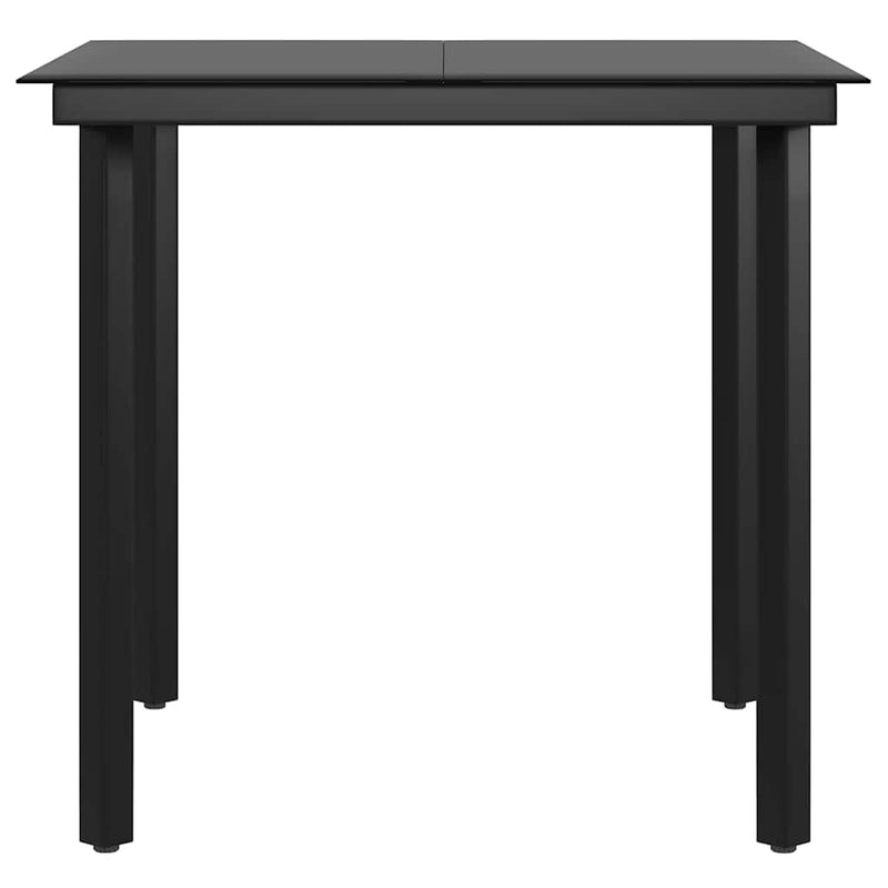 Set de servit masa pentru grădină, 5 piese, maro și negru