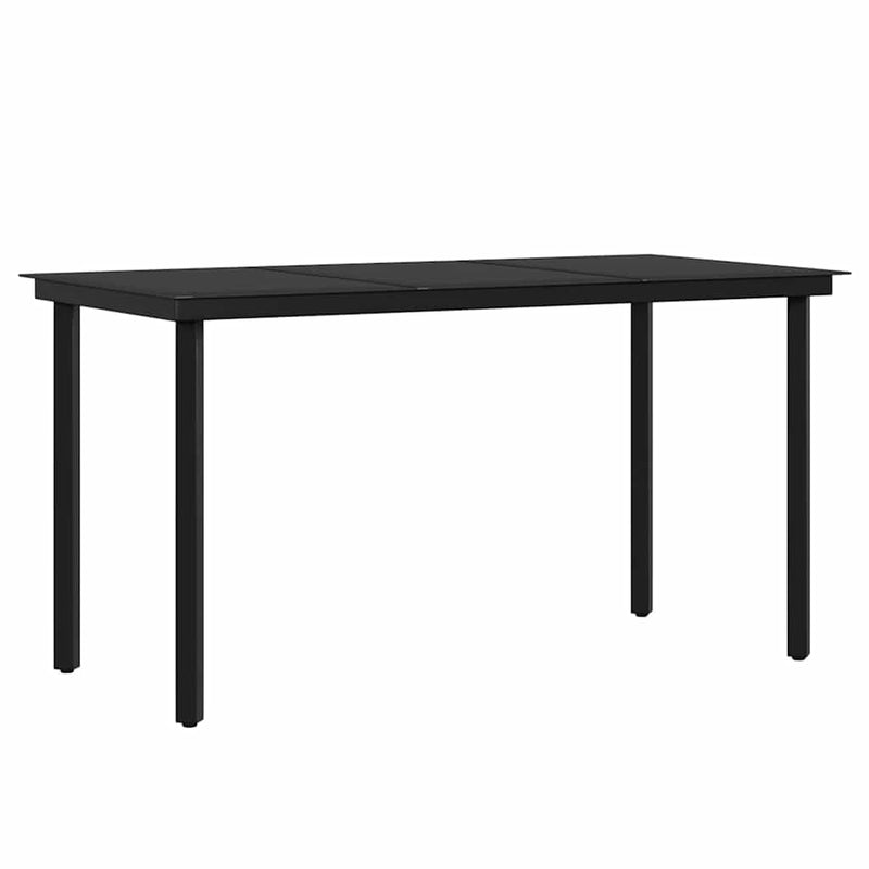 Set de servit masa pentru grădină, 5 piese, maro și negru