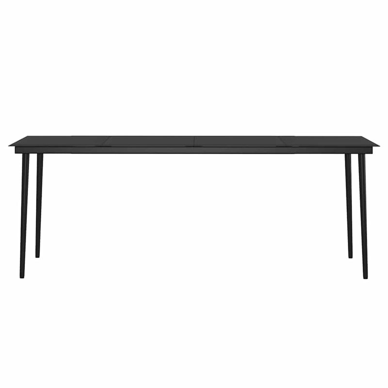 Set mobilier de grădină cu perne, 9 piese, negru