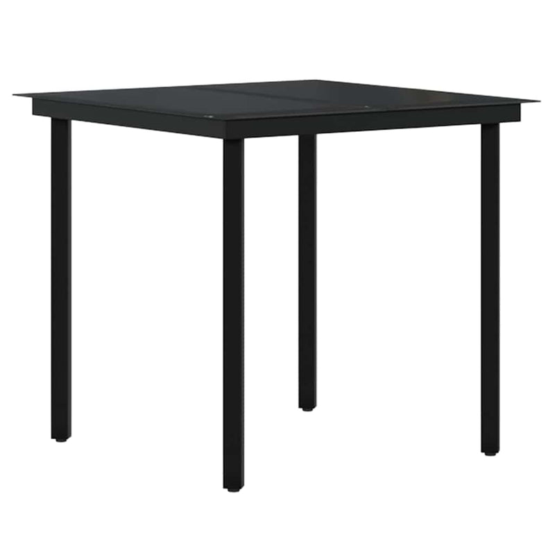 Set mobilier de grădină, cu perne, 3 piese, gri și negru