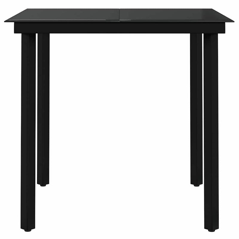 Set de mobilier de grădină, 3 piese, negru