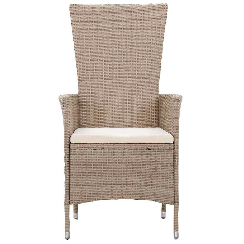 Set mobilier de grădină, cu perne, 3 piese, bej