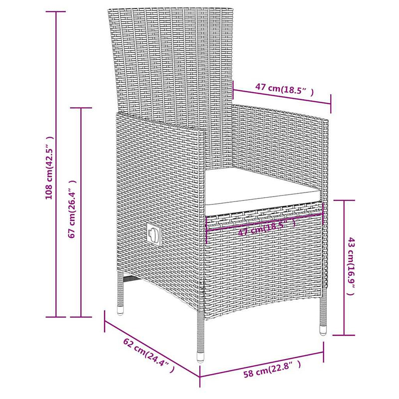 Set mobilier de grădină, cu perne, 3 piese, bej