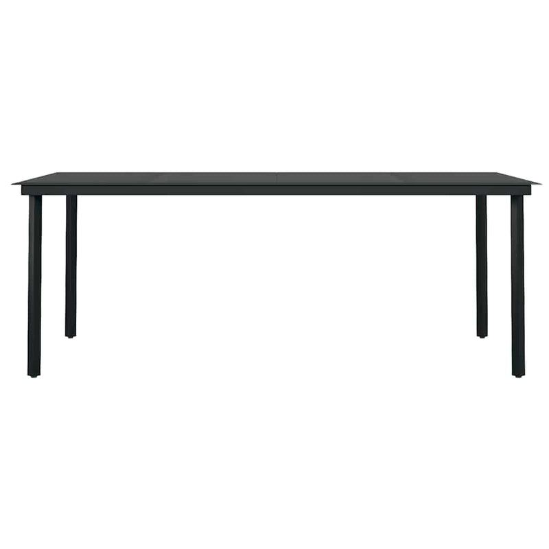 Set mobilier de grădină cu perne, 9 piese, negru