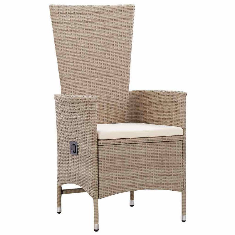 Set mobilier pentru grădină cu perne, 9 piese, bej