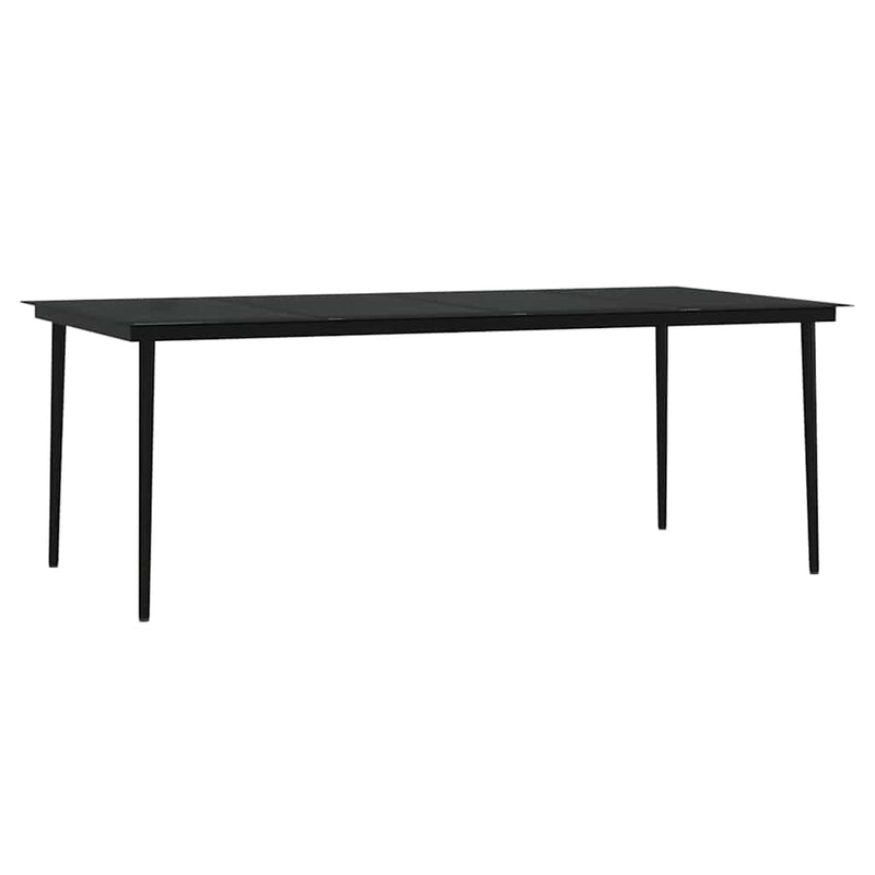 Set mobilier de grădină cu perne, 9 piese, negru
