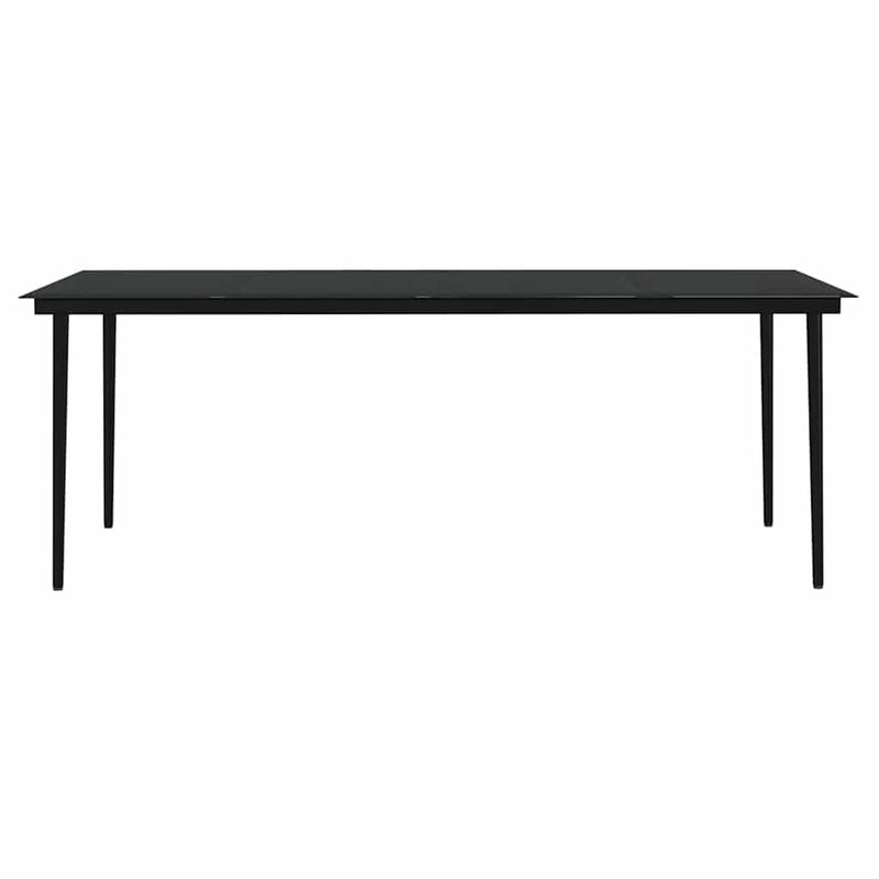 Set mobilier de grădină cu perne, 9 piese, negru