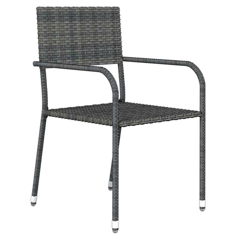 Set mobilier pentru grădină, 3 piese, gri