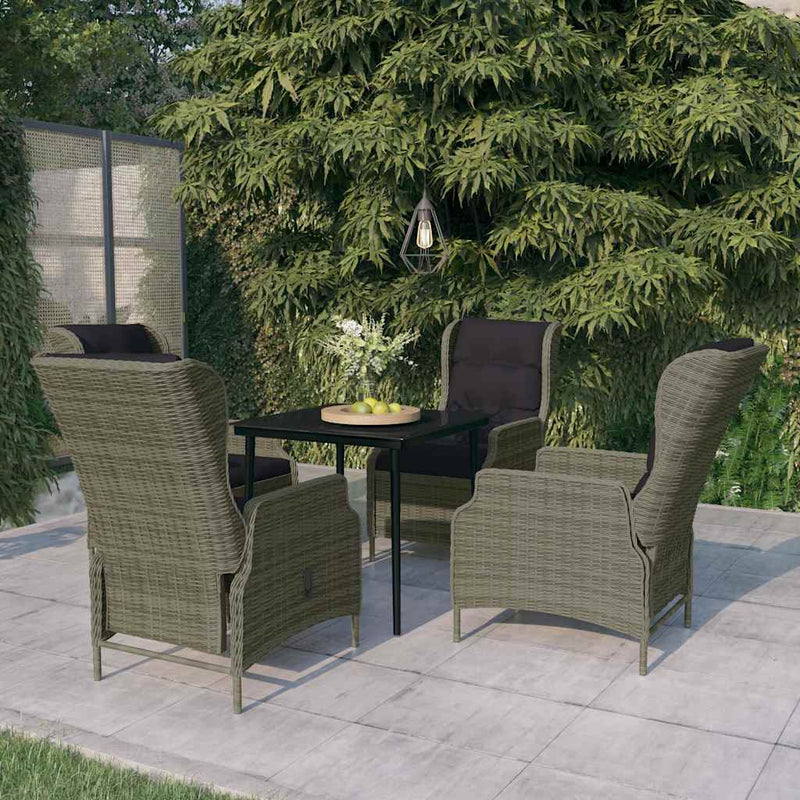 Set mobilier de grădină, 5 piese, maro