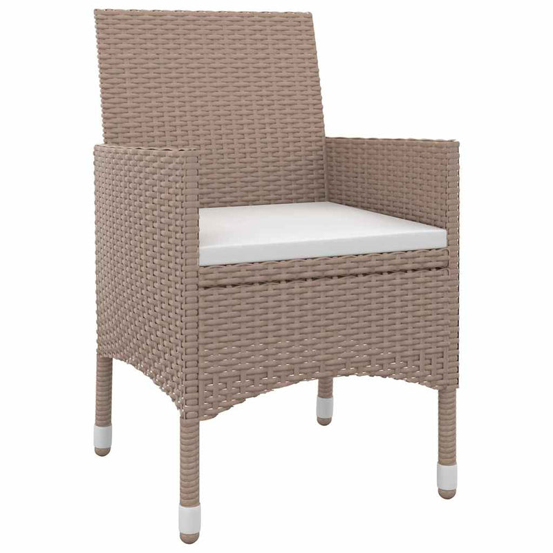 Set mobilier de grădină cu perne, 5 piese, poliratan și sticlă