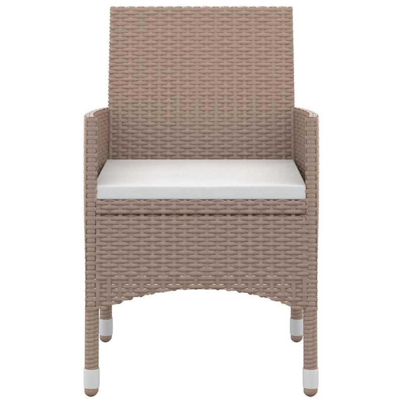 Set mobilier de grădină cu perne, 5 piese, poliratan și sticlă
