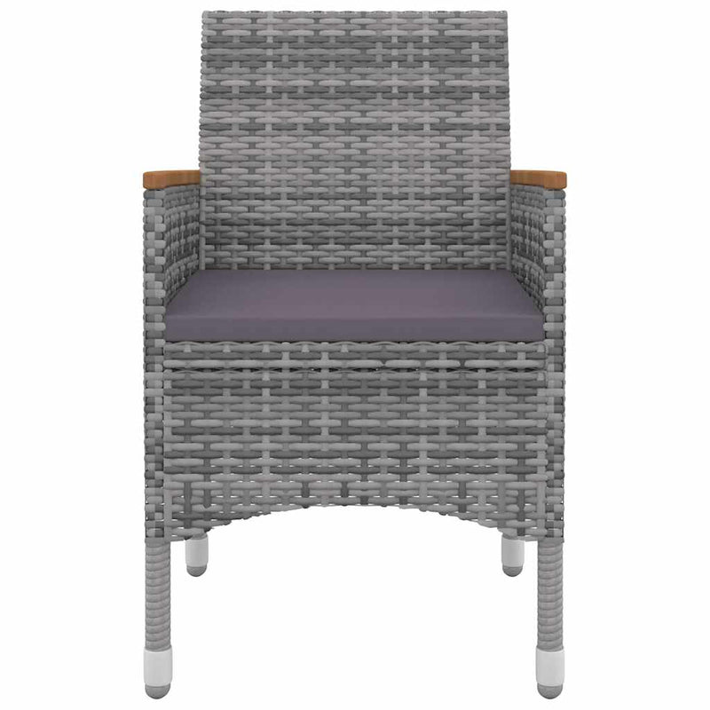 Set mobilier de grădină cu perne, 7 piese, poliratan și sticlă